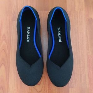 Rothy's Black Round Toe Slip On Flats